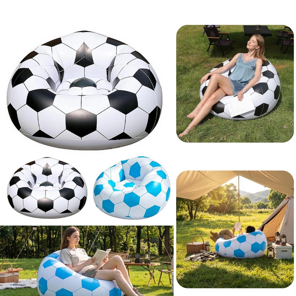 Floor Cushion Pouf - Nadmuchiwana sofa koszykarska typu bean bag,