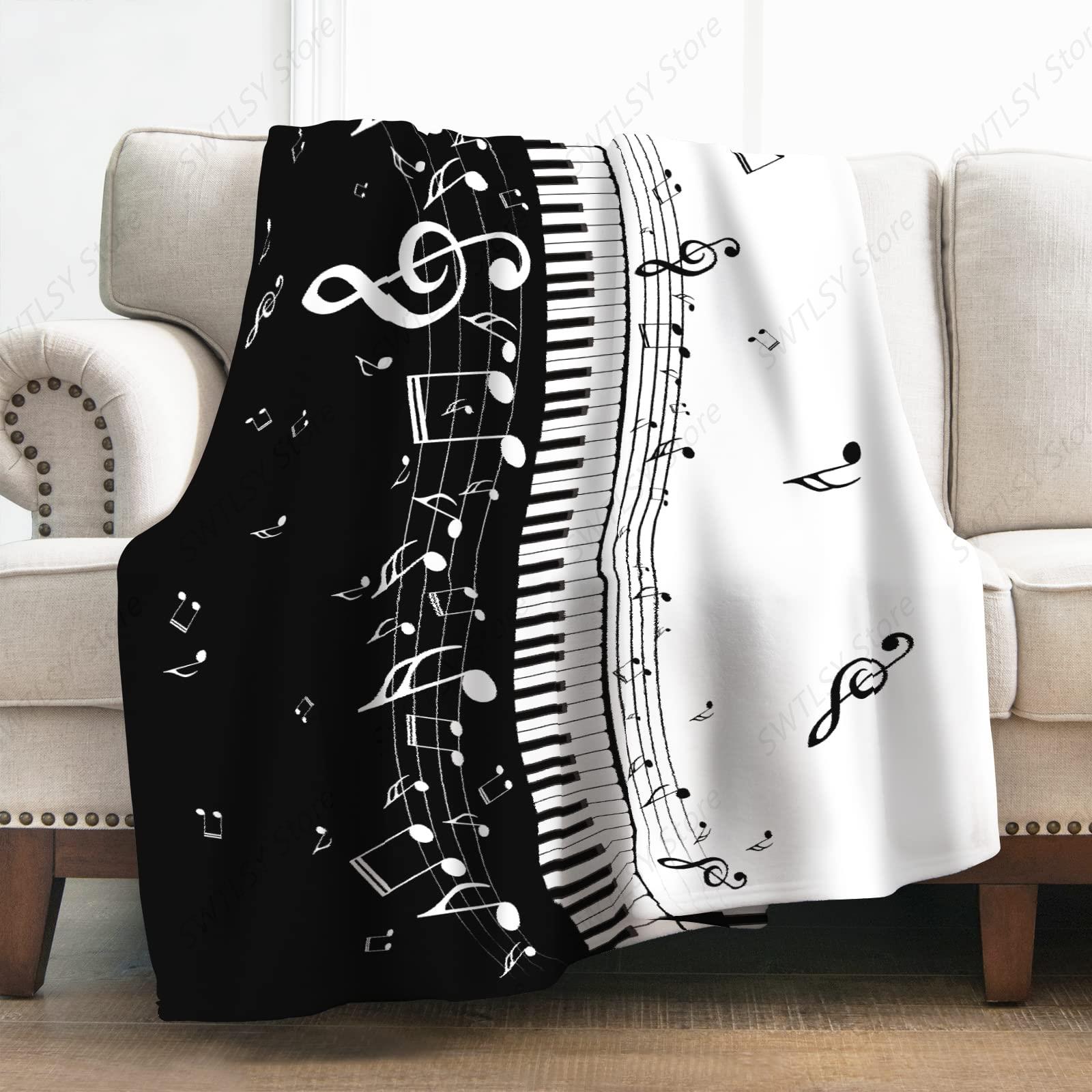 Home Textiles Notes - Koc Muzyczny Prezent dla Kobiet Dziewczyn