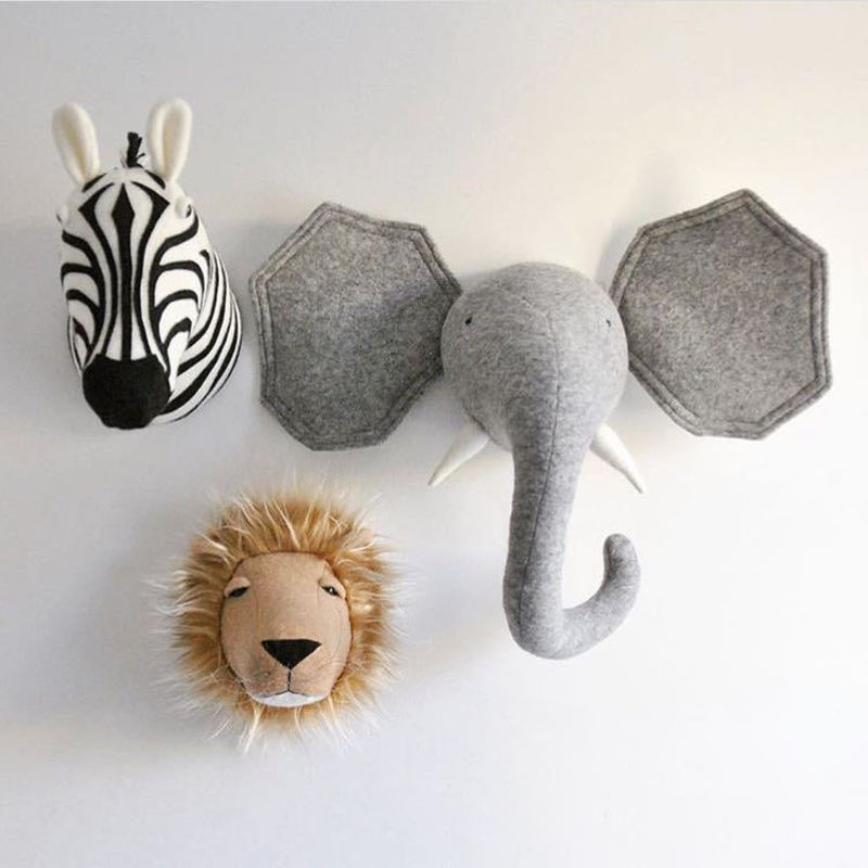 Home Textiles Europe - Zebra/słoń/żywrafa 3D głowa zwierzęcia do montażu