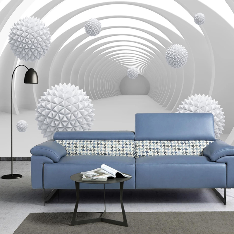 Home Textiles Photos - Niestandardowa fototapeta Abstrakcyjny tunel Przestrzeń Koło