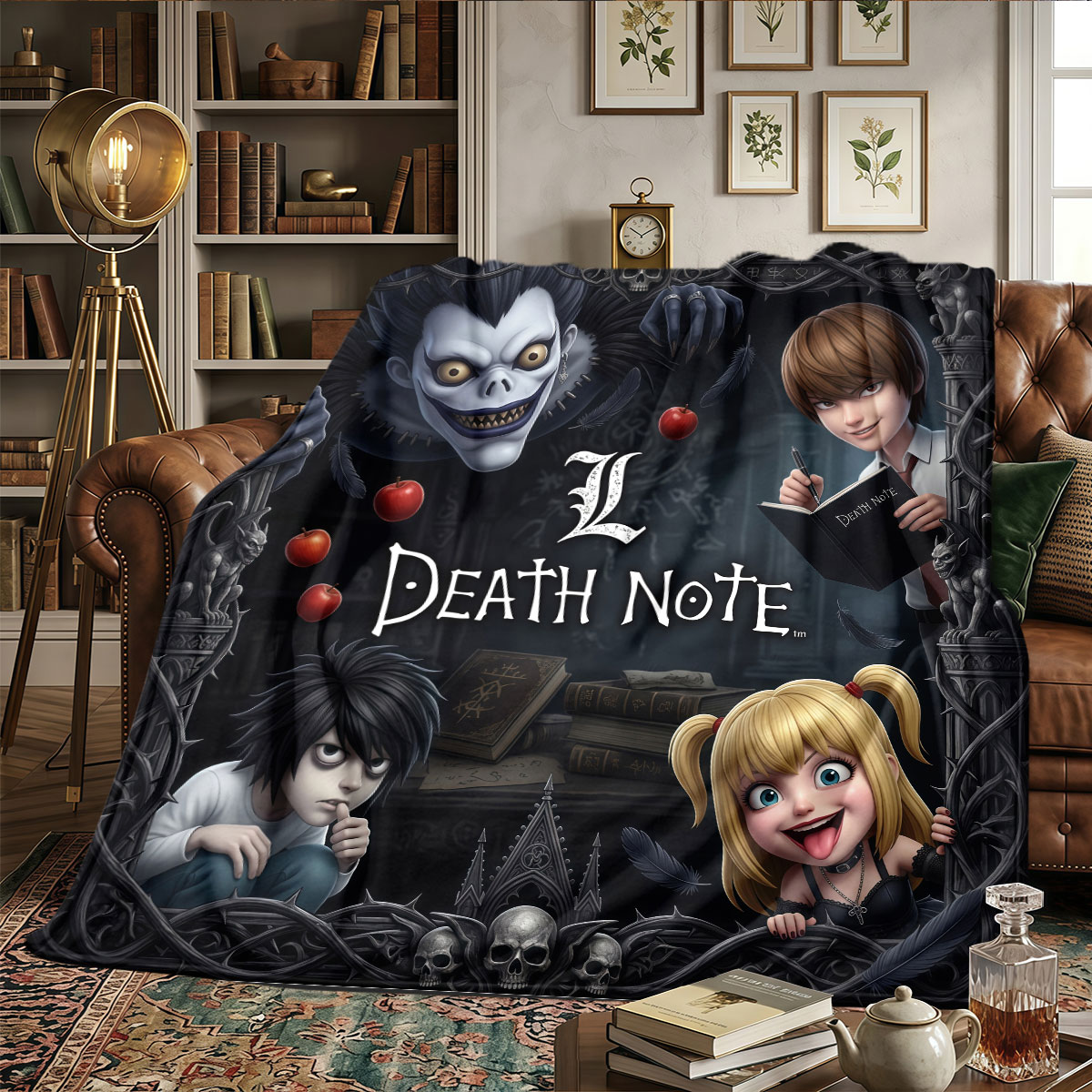 Home Textiles Notes - Koc z motywami Death Note, lekki
