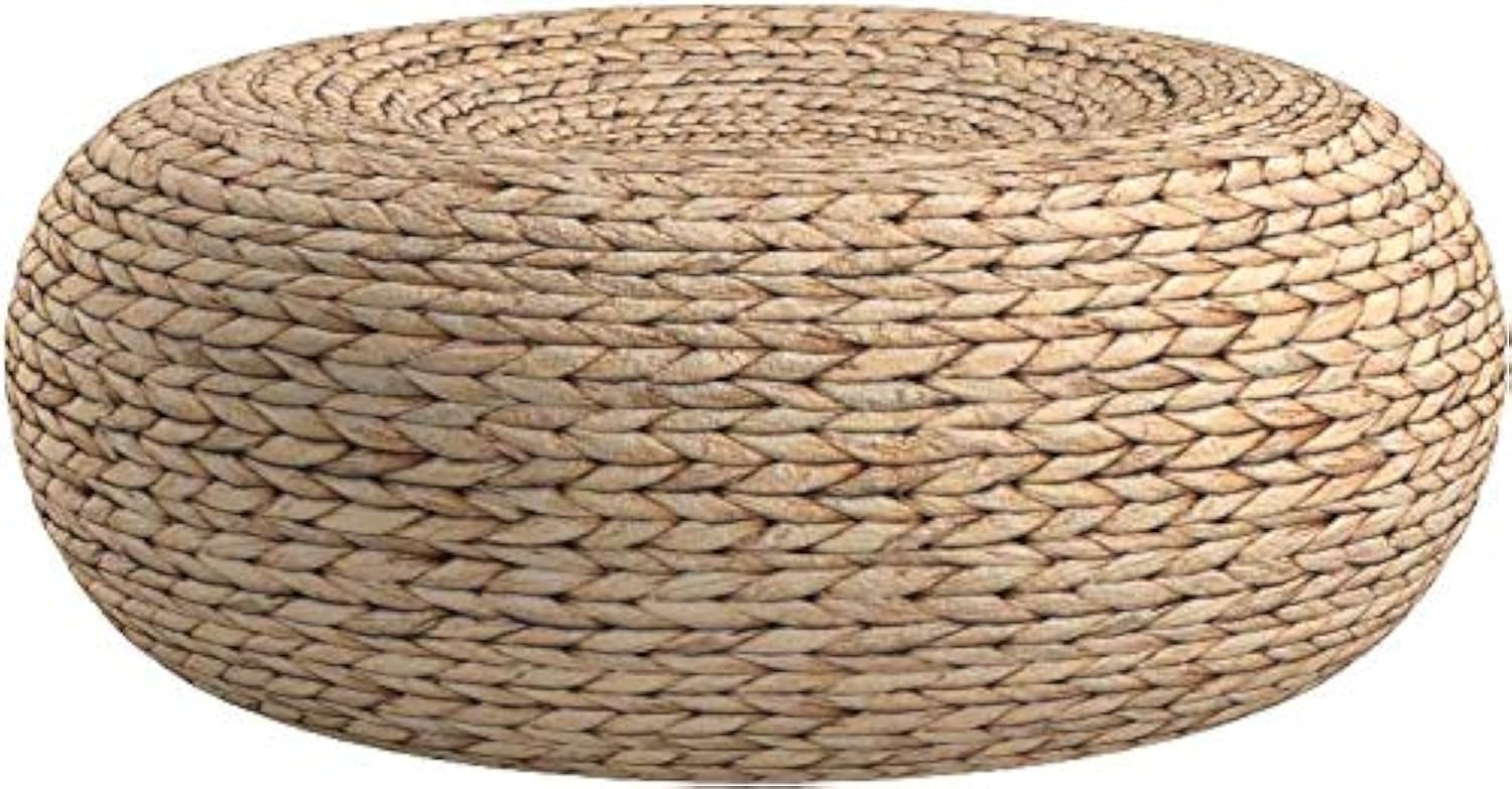 Floor Cushion Pouf - Ręcznie robiona słomiana pufa na płaskiej