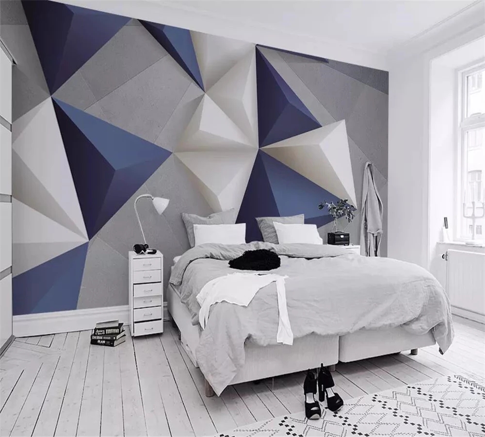 Home Textiles Photos - Tapeta na zamówienie 3D fototapeta geometryczna
