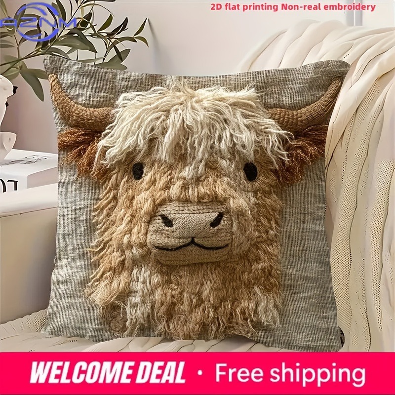 Highland Home Textiles - Urocza poszewka na poduszkę z motywem
