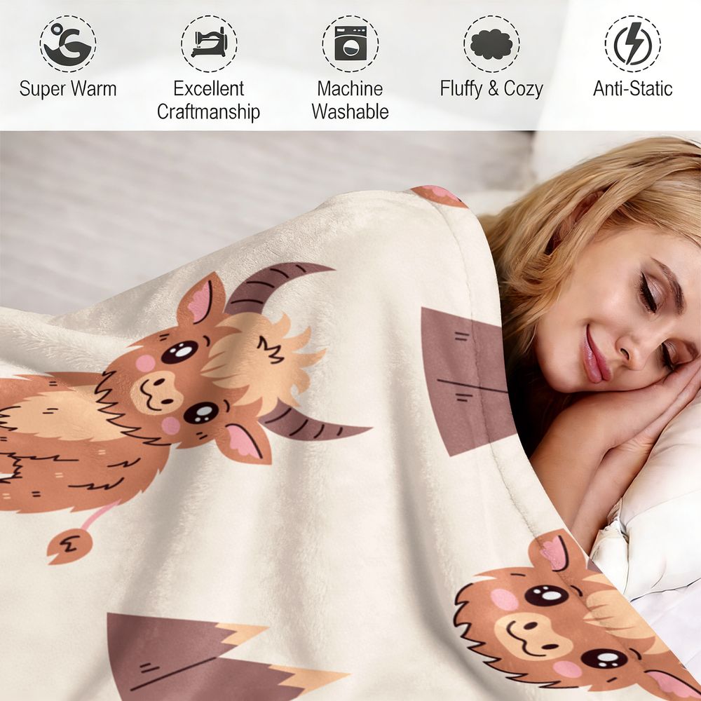 Uroczy koc flanelowy z nadruki – Highland Home Textiles recenzja i cena