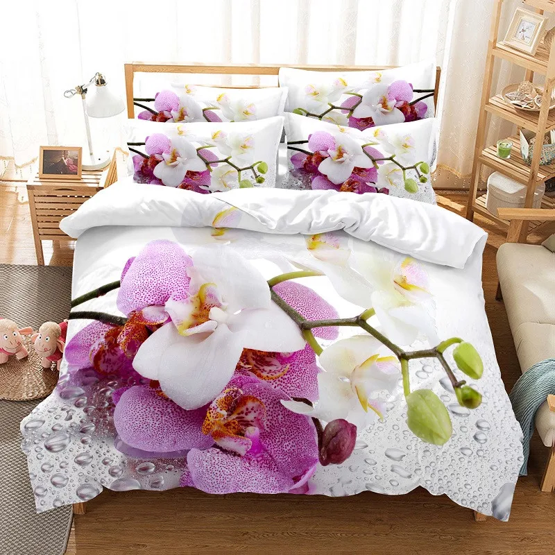 Kwiaty Zestaw pościeli Zestaw  – Linen Duvet Cover recenzja i cena