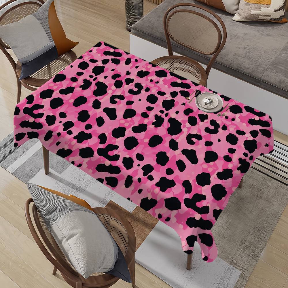 Różowy Obrus w Leopardzi Wzór, – Home Textiles Classic Fashion recenzja i cena