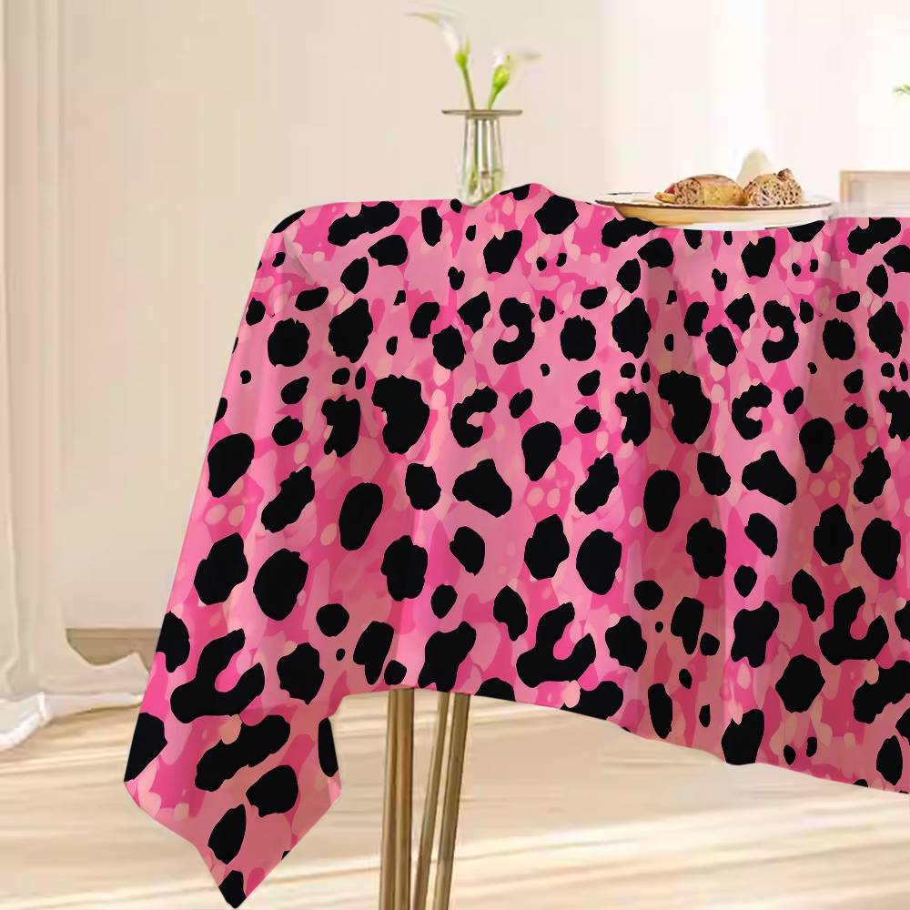 Różowy Obrus w Leopardzi Wzór, – Home Textiles Classic Fashion recenzja i cena