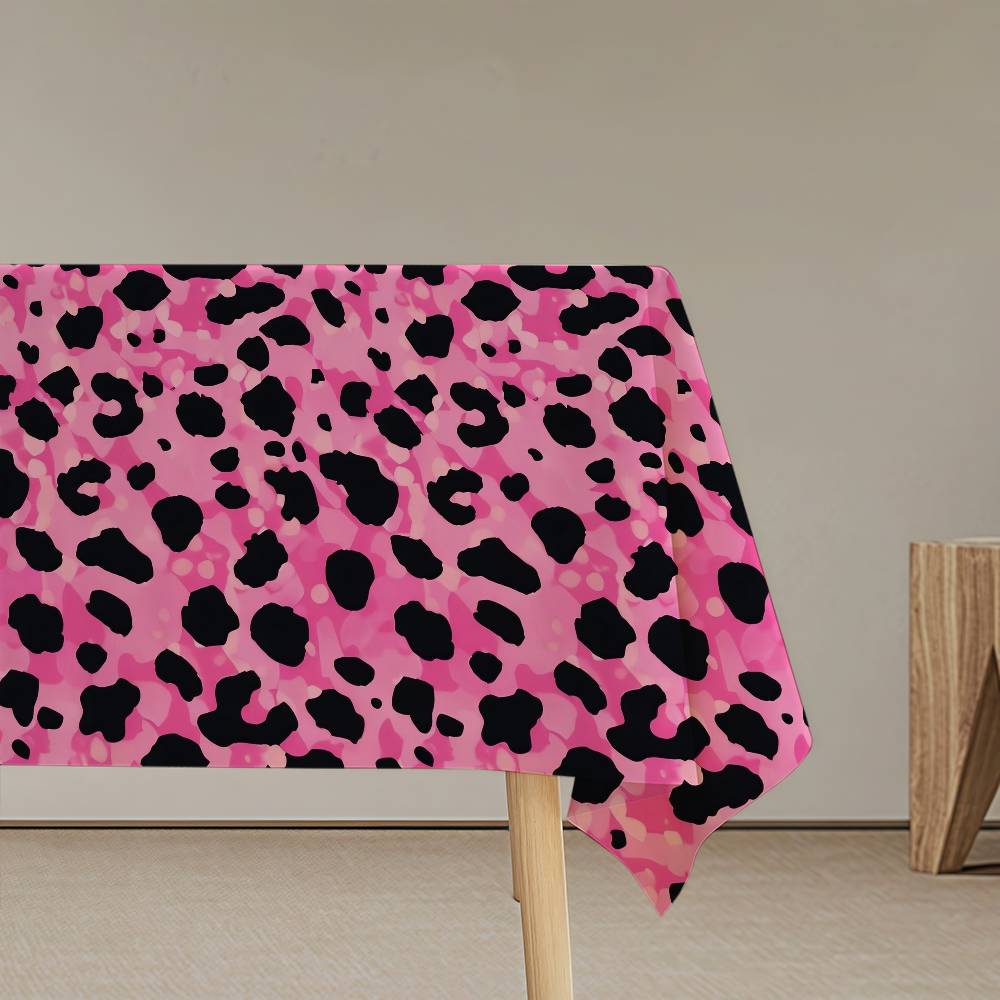 Różowy Obrus w Leopardzi Wzór, – Home Textiles Classic Fashion recenzja i cena
