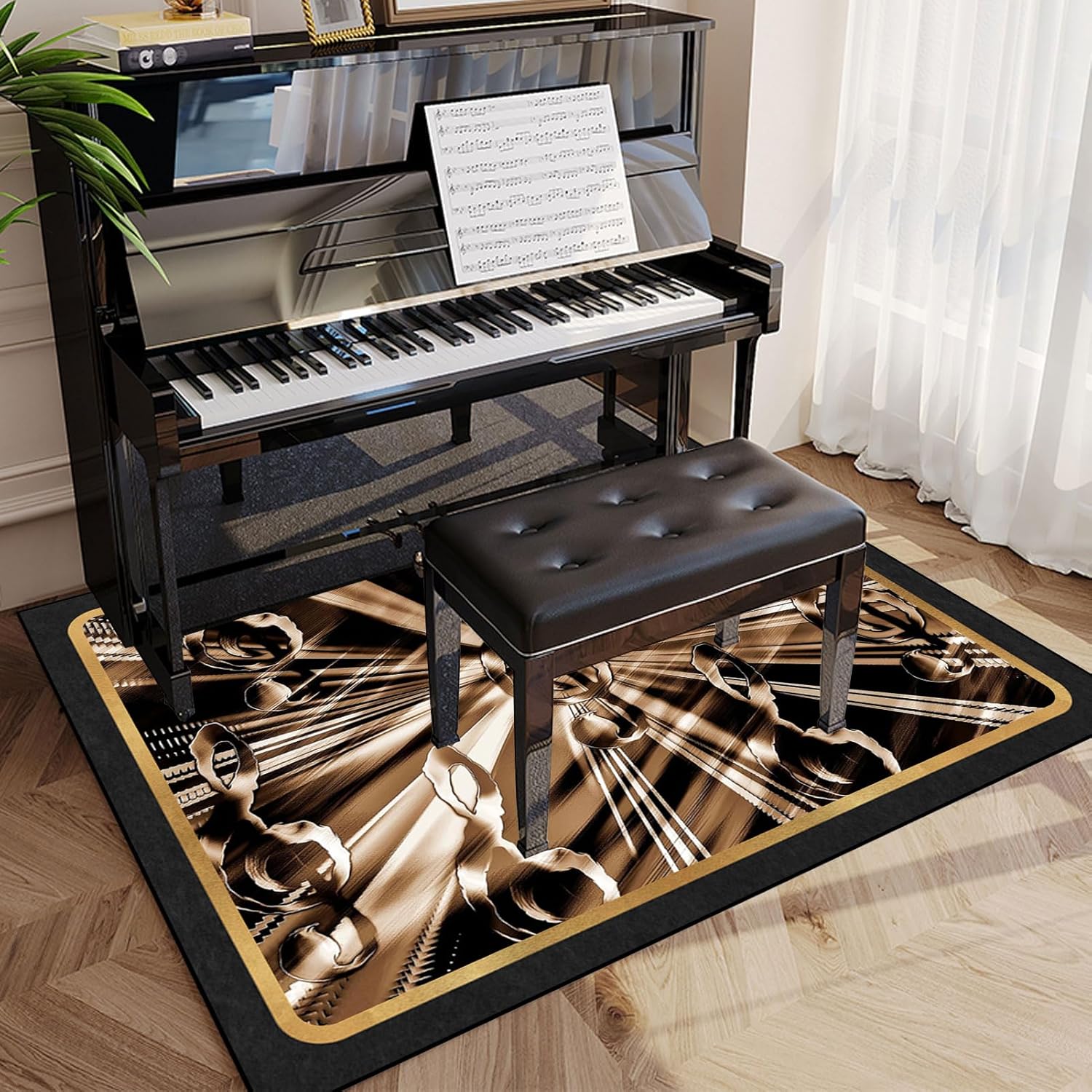 Dywan z wzorem nut muzycznych, – Home Textiles Notes recenzja i cena