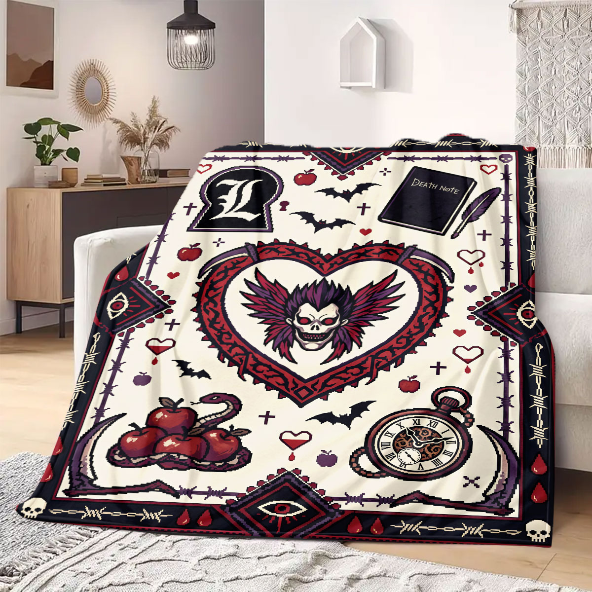 Koc flanelowy z nadrukiem Deat – Home Textiles Notes recenzja i cena