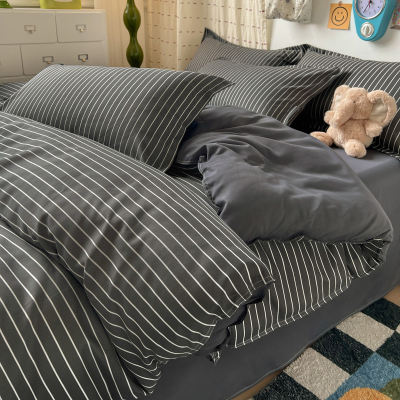 4-częściowy szary zestaw pości – Linen Duvet Cover recenzja i cena