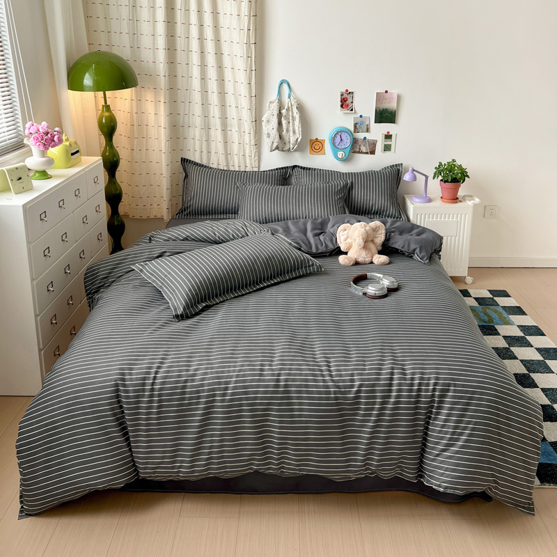 4-częściowy szary zestaw pości – Linen Duvet Cover recenzja i cena