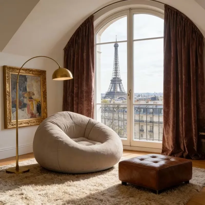 Duża, leniwa, dmuchana sofa z  – Floor Cushion Pouf recenzja i cena