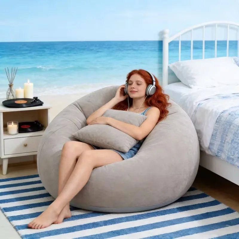 Duża, leniwa, dmuchana sofa z  – Floor Cushion Pouf recenzja i cena