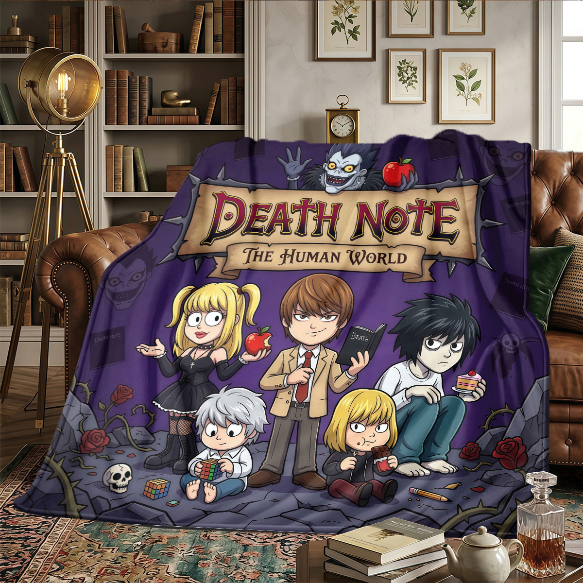 Koc z motywami Death Note, lek – Home Textiles Notes recenzja i cena