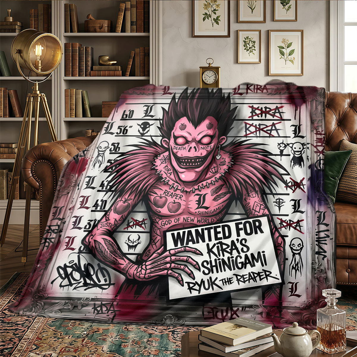Koc z motywami Death Note, lek – Home Textiles Notes recenzja i cena