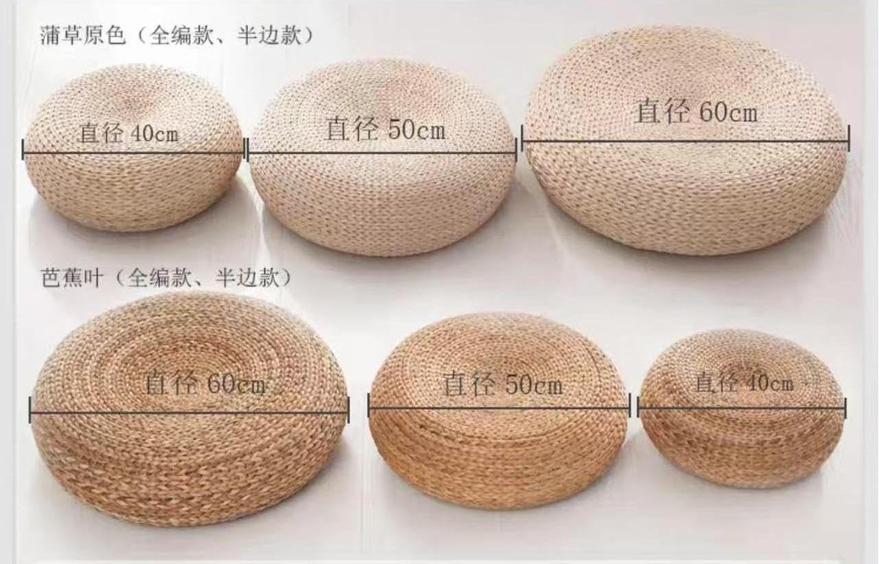 Ręcznie robiona słomiana pufa  – Floor Cushion Pouf recenzja i cena