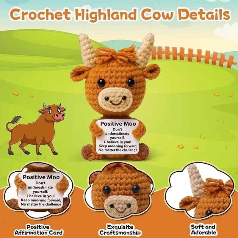 Urocza pluszowa krowa szkocka, – Highland Home Textiles recenzja i cena