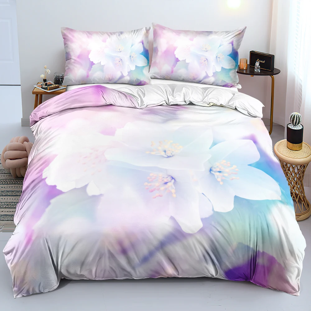 Projekt 3D Kwiaty Zestawy kołd – Linen Duvet Cover recenzja i cena